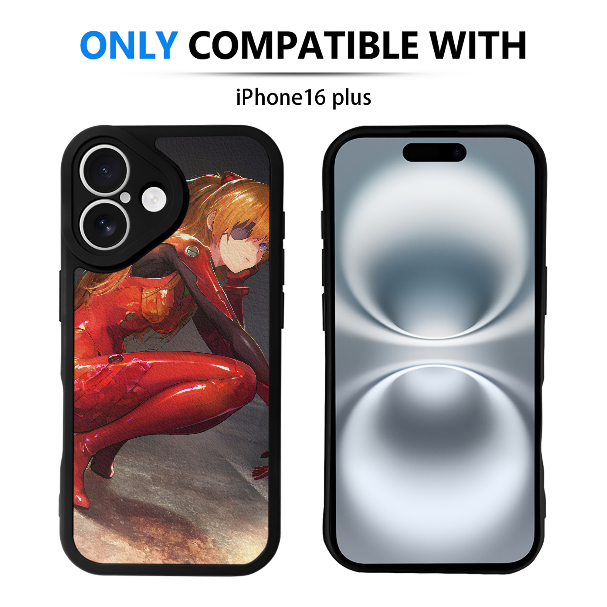 （画像用） EVA 新世紀エヴァンゲリオン 【iPhone 16シリーズ対応】シリコンスマホケース（レザー調） 材質：シリコン
